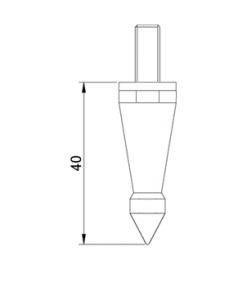 Alternative view of CRETAC Spike Edelstahl mit Gummikappe 3er Pack für CT-3372