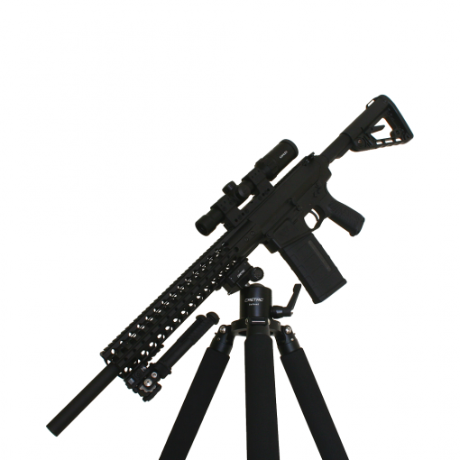 Kugelkopfstativ mit Waffe geneigt